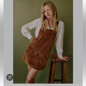 Sezane Ysea corduroy dress in camel size 34 (XS or size 2 US)